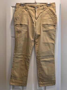 Women's Cropped Utility Pants in Khaki
